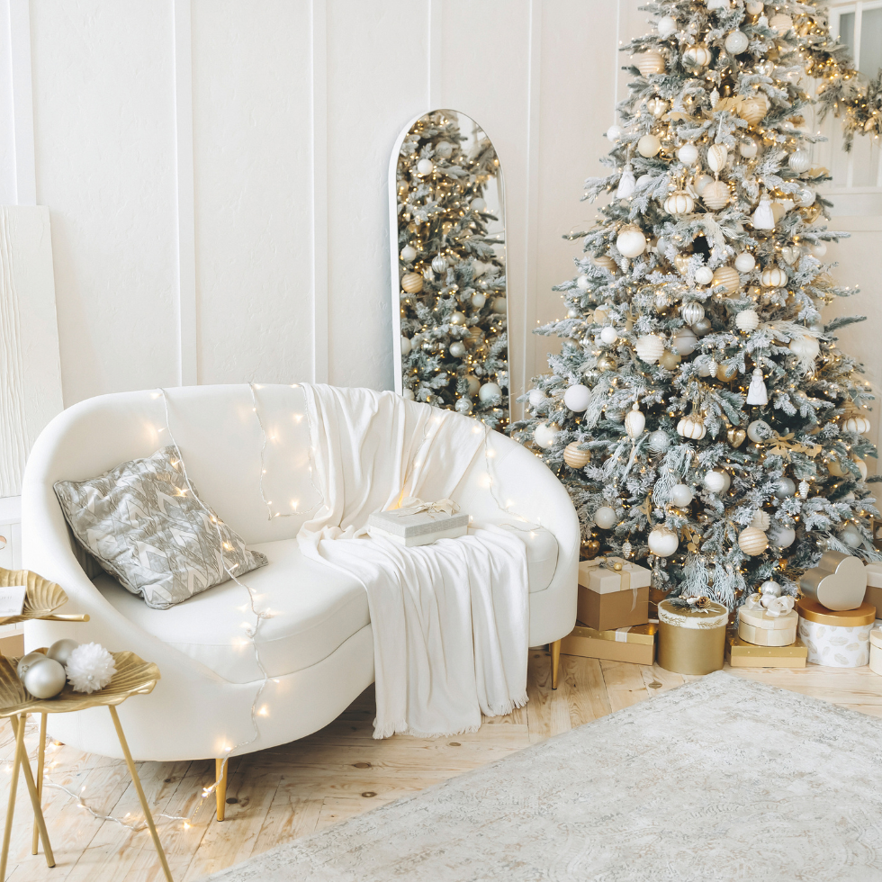 Weihnachtlicher Dekotrend White Glam.