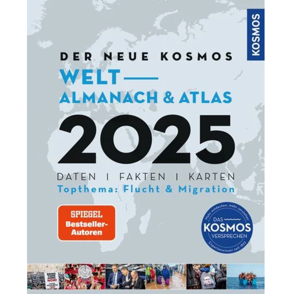 Reisebücher und Weltatlas: Der neue Kosmos Welt-Almanach & Atlas 2025