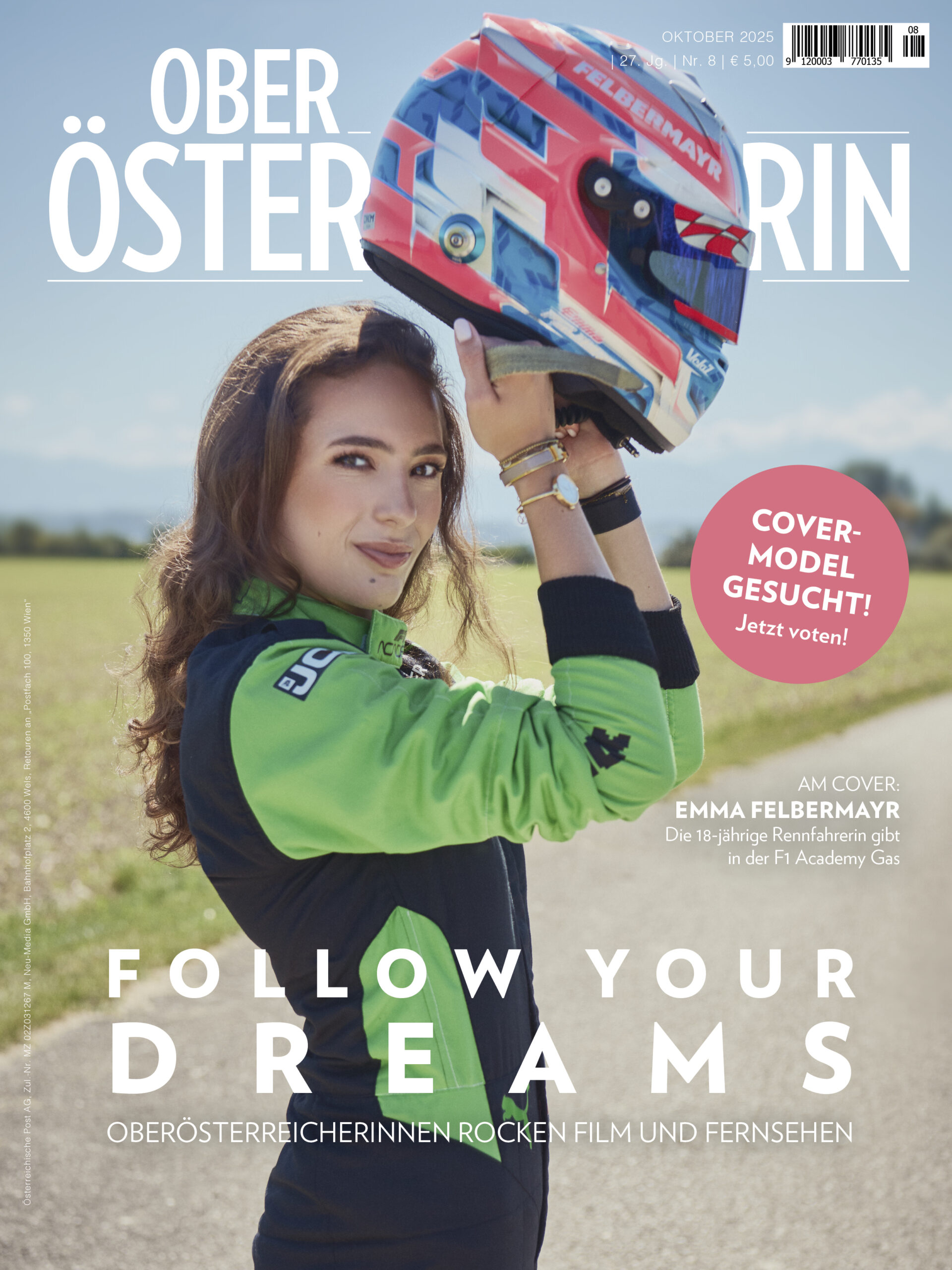 Oktober-Cover 2025: Emma Felbermayr gibt in der F1 Academy Gas