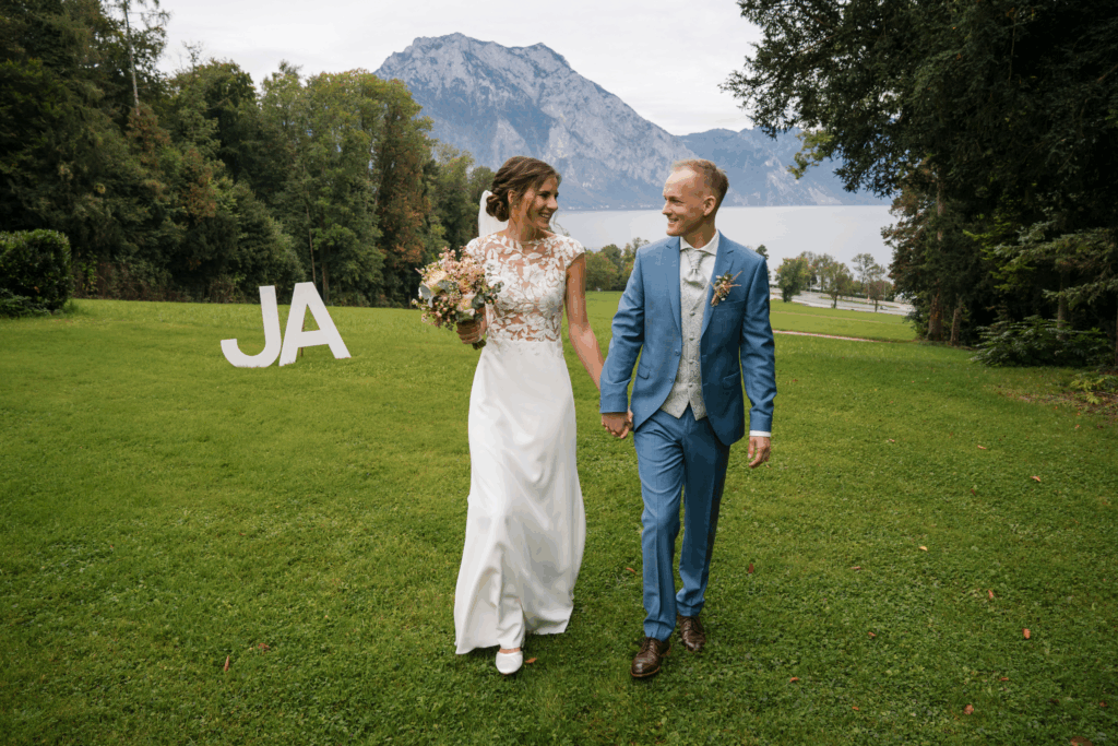 Valerie und Thorsten Huber konnten ihre Hochzeit in vollen Zügen genießen.
