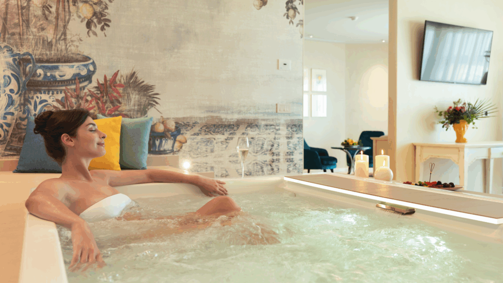 Frau im Whirlpool