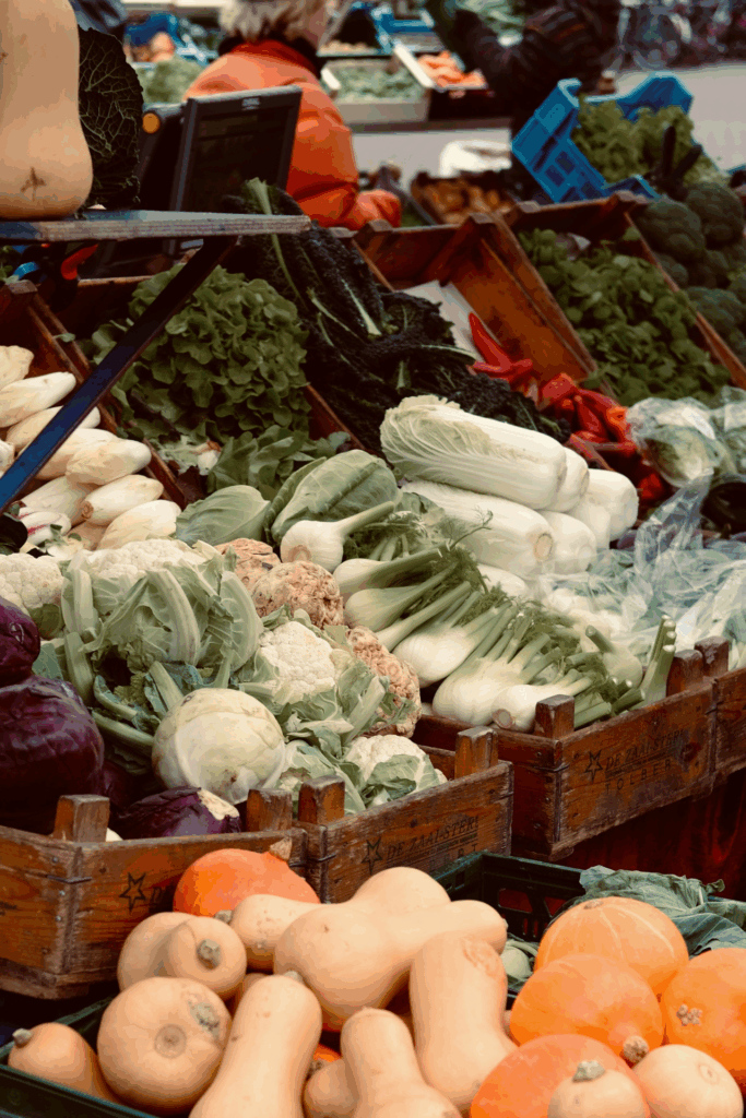 Bauernmarkt: Bauernmarkt mit verschiedenen Produkte